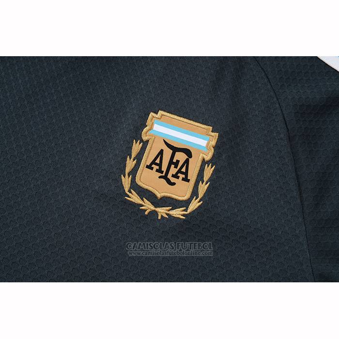 Fato de Treino Argentina Manga Curta 2025-2026 Cinza - Calcas Curta